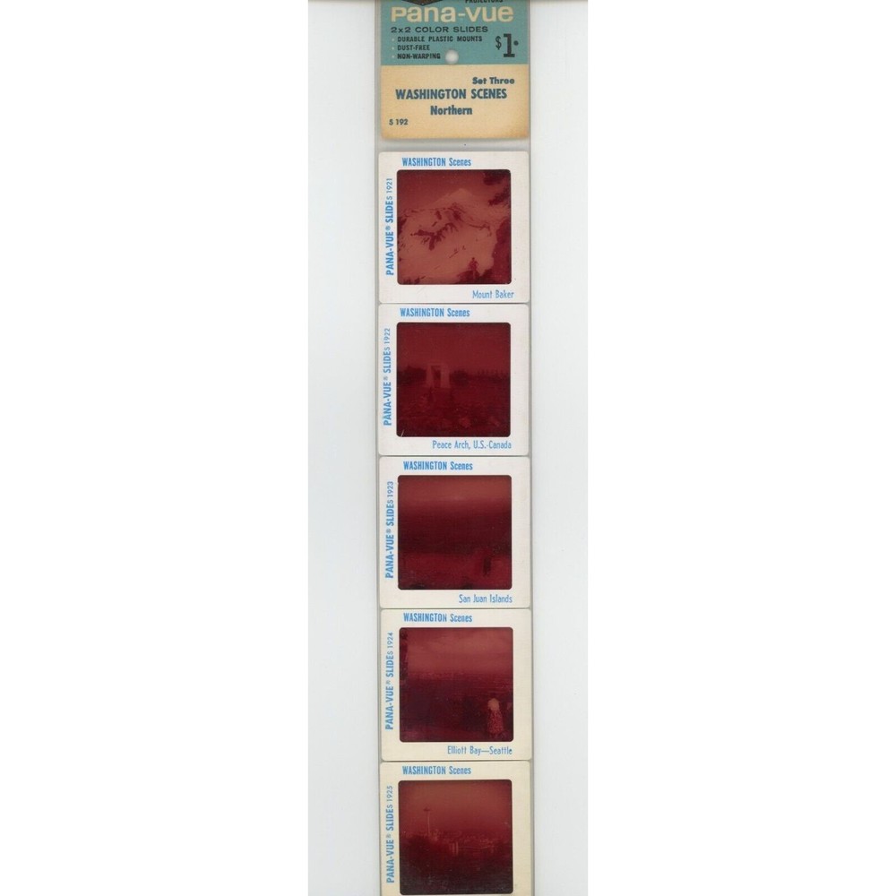 Vintage GAF Pana-Vue Slides Northern Washington‎ State Scenes USA Lot of 5 S192